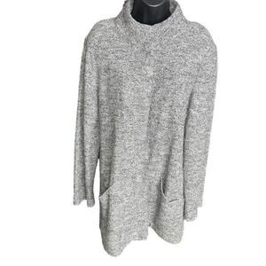 Pure J.Jill Marled Wool Blend Sweater Jacket Sz M